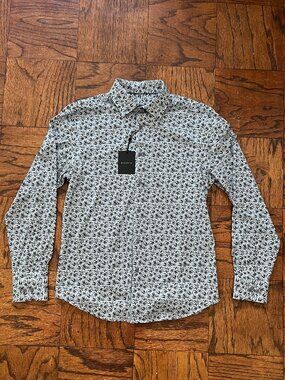 NWT Bugatchi OoohCotton Button Down Shirt Sz M